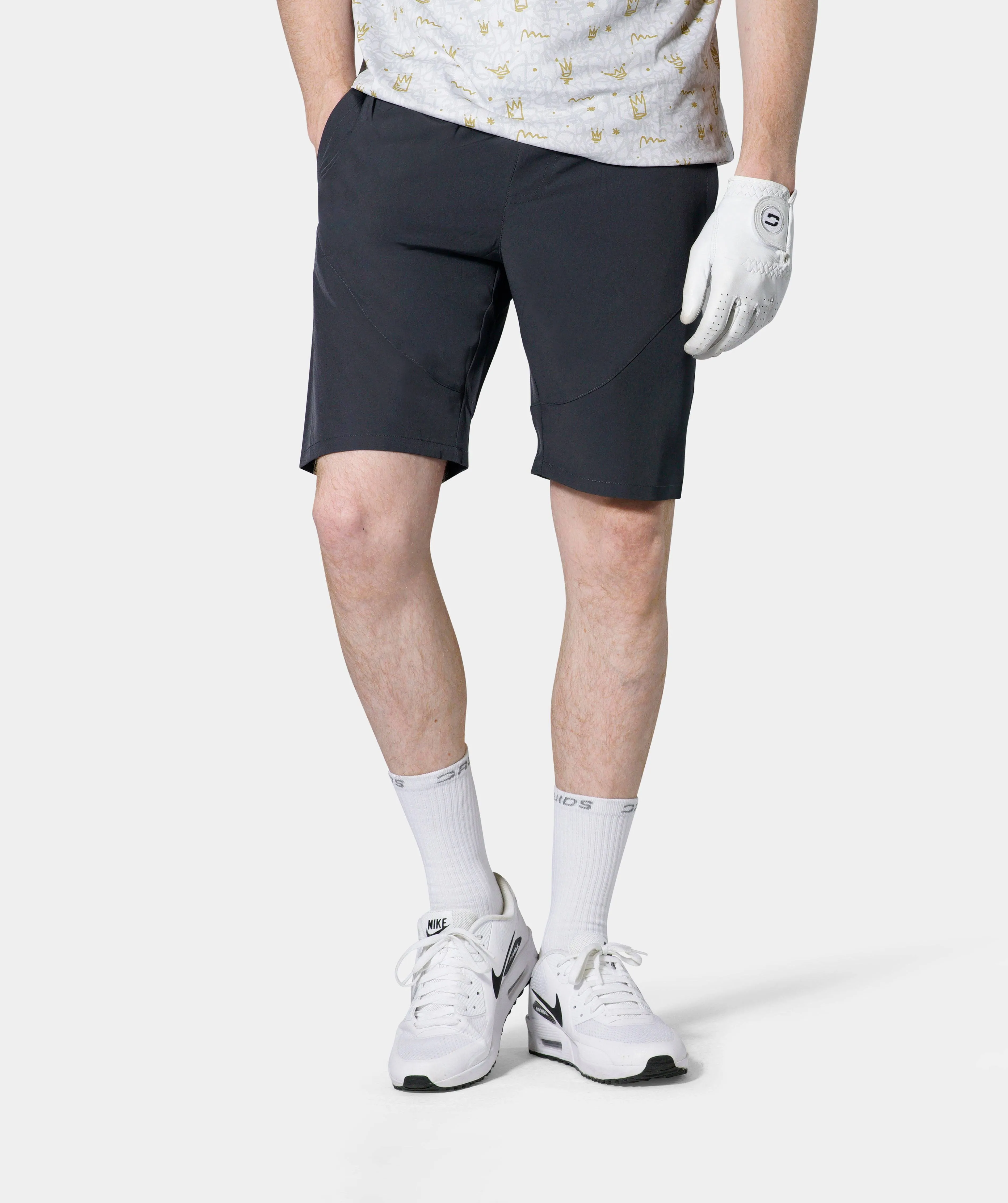 LUXE GOLF SHORTS - CHARCOAL