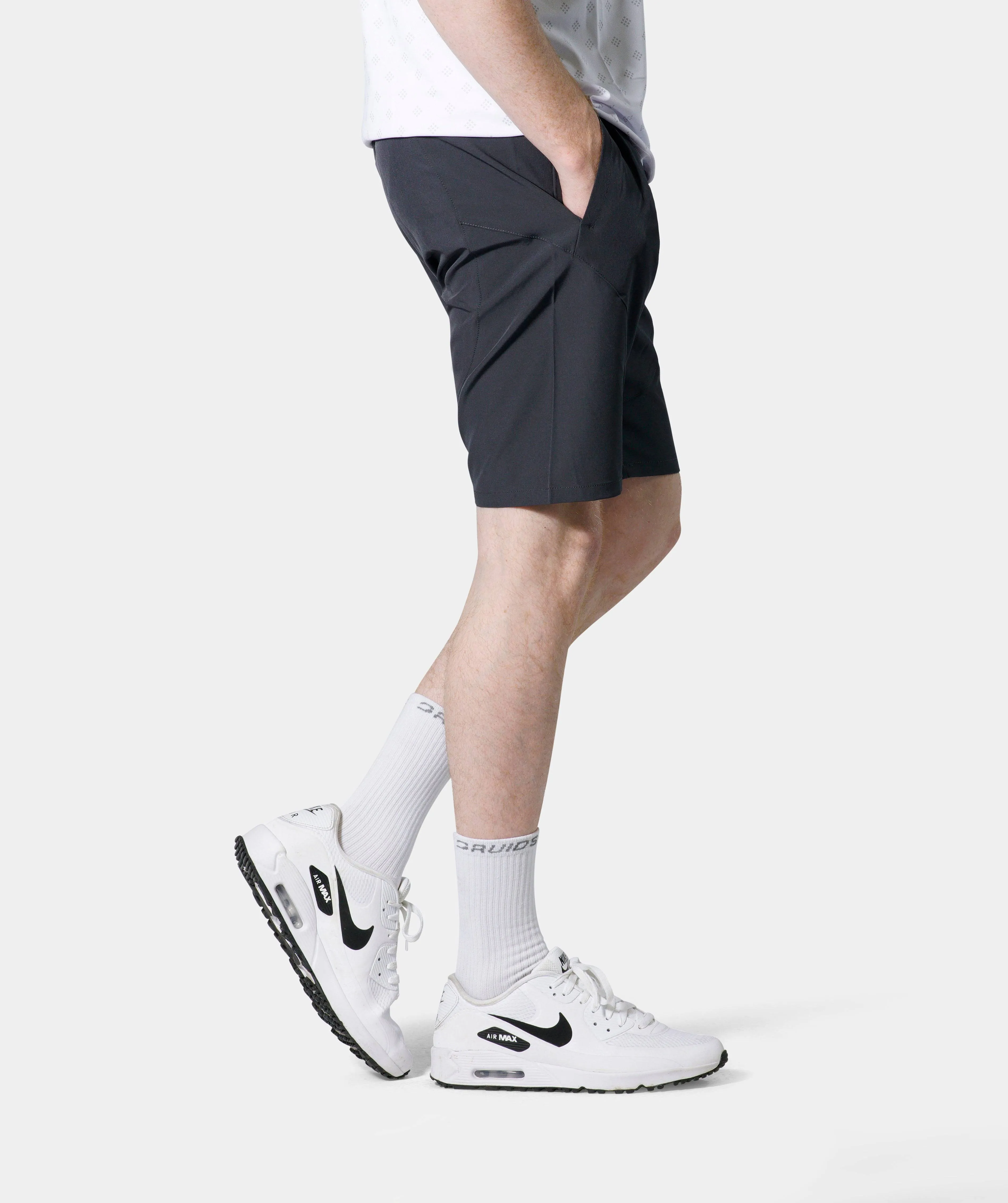 LUXE GOLF SHORTS - CHARCOAL