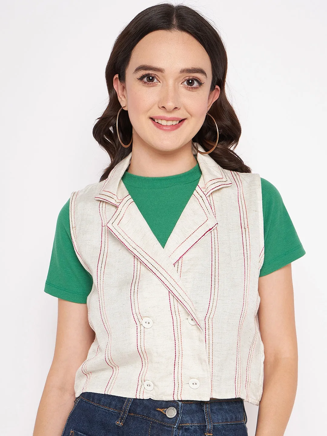 Madame Beige Lapel Collar Neck Shrug