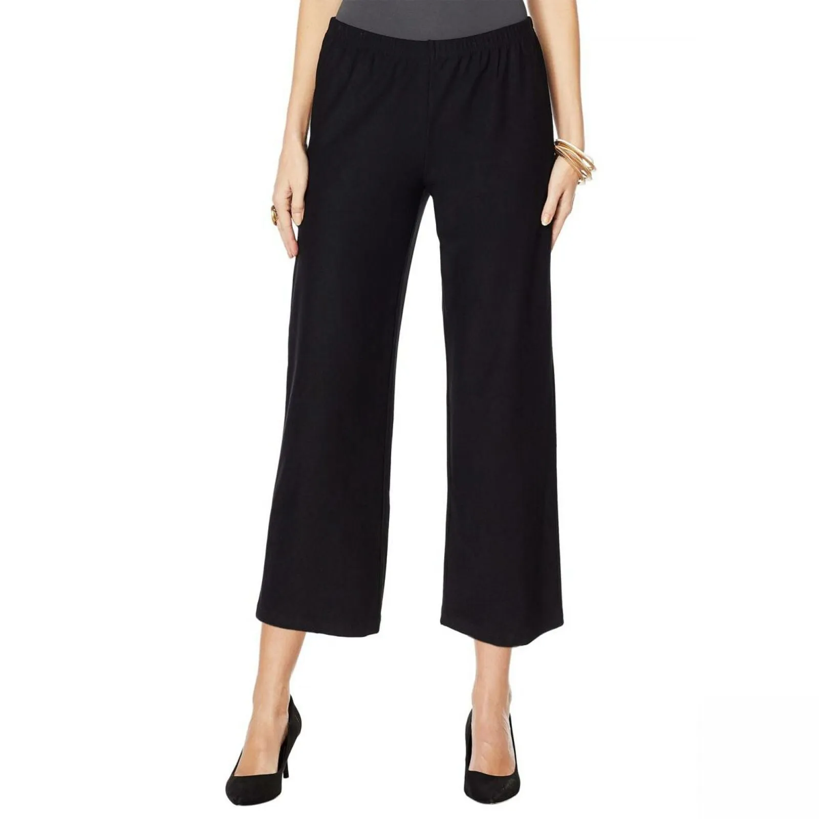 MarlaWynne WynneLayers Women's Straight Cropped Crepe Pants