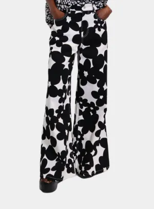 MARNI | Wide Leg Floral Trousers