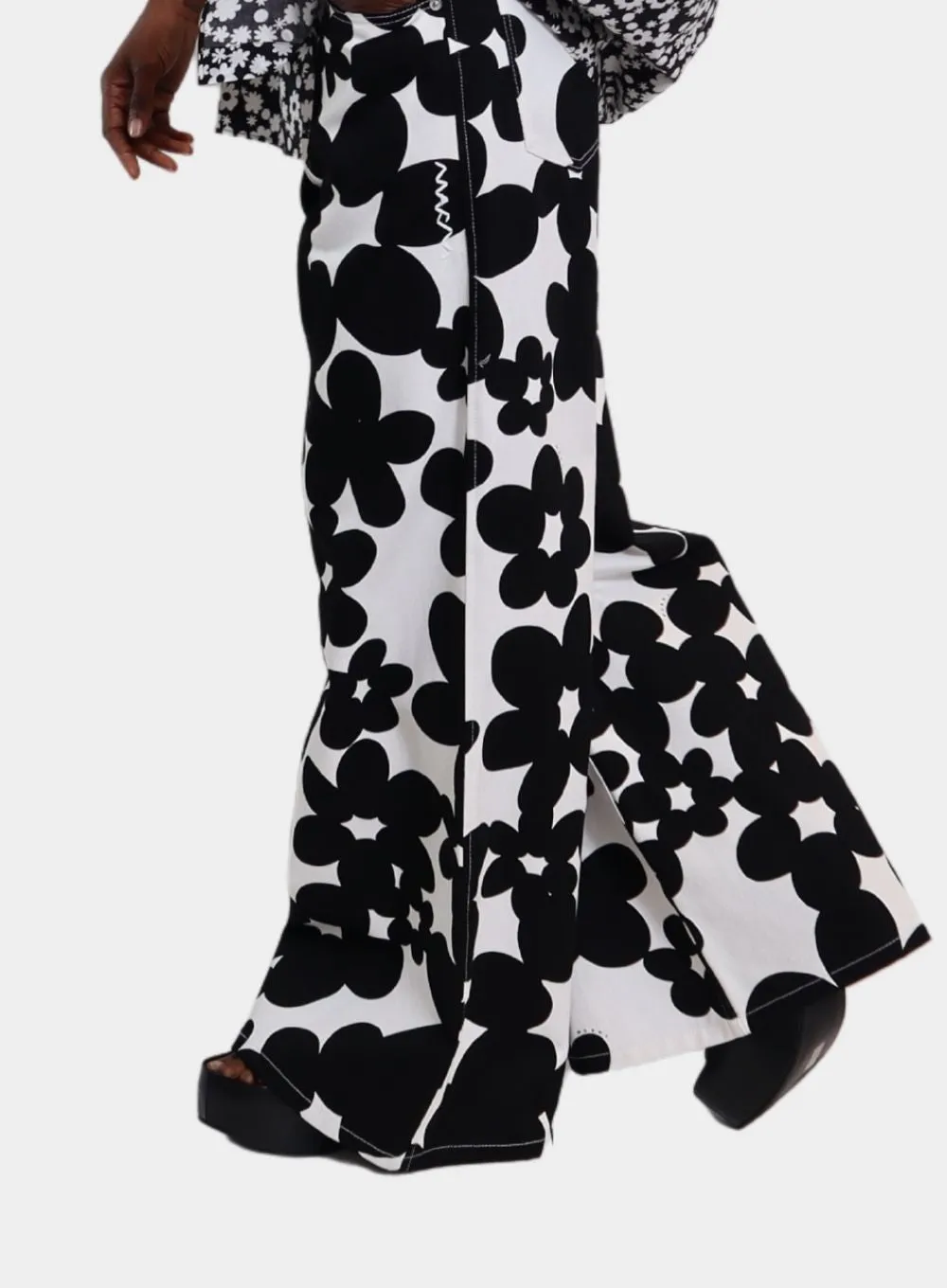MARNI | Wide Leg Floral Trousers