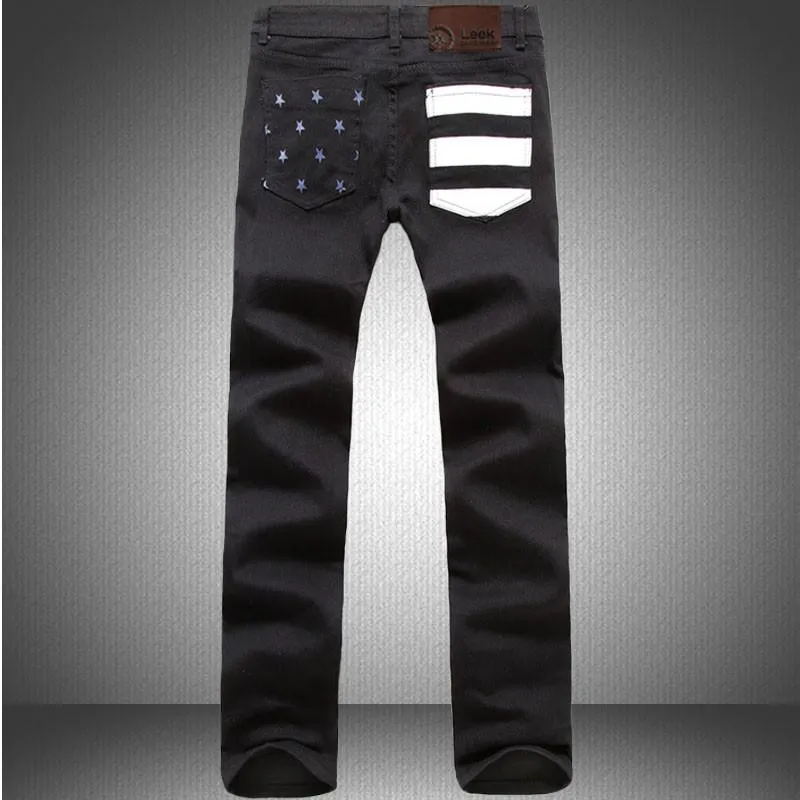 Men's Fashion Print Casual Jeans