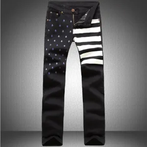 Men's Fashion Print Casual Jeans