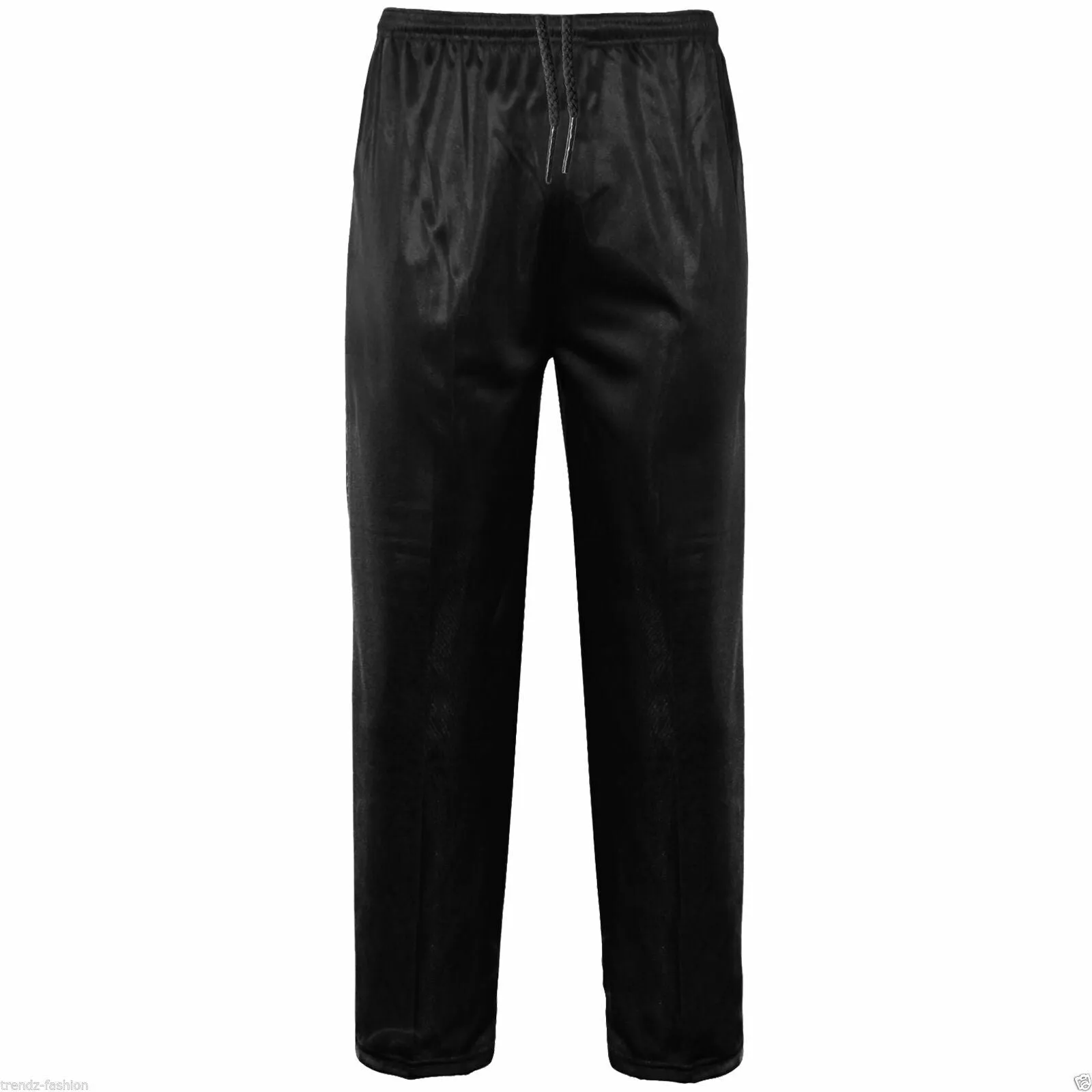 MENS SILKY JOGGING BOTTOMS STRIPED JOGGERS GYM SPORTS TRACKSUIT PANTS TROUSERS