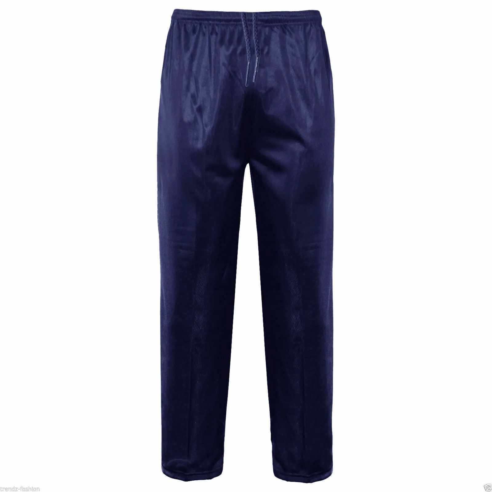 MENS SILKY JOGGING BOTTOMS STRIPED JOGGERS GYM SPORTS TRACKSUIT PANTS TROUSERS