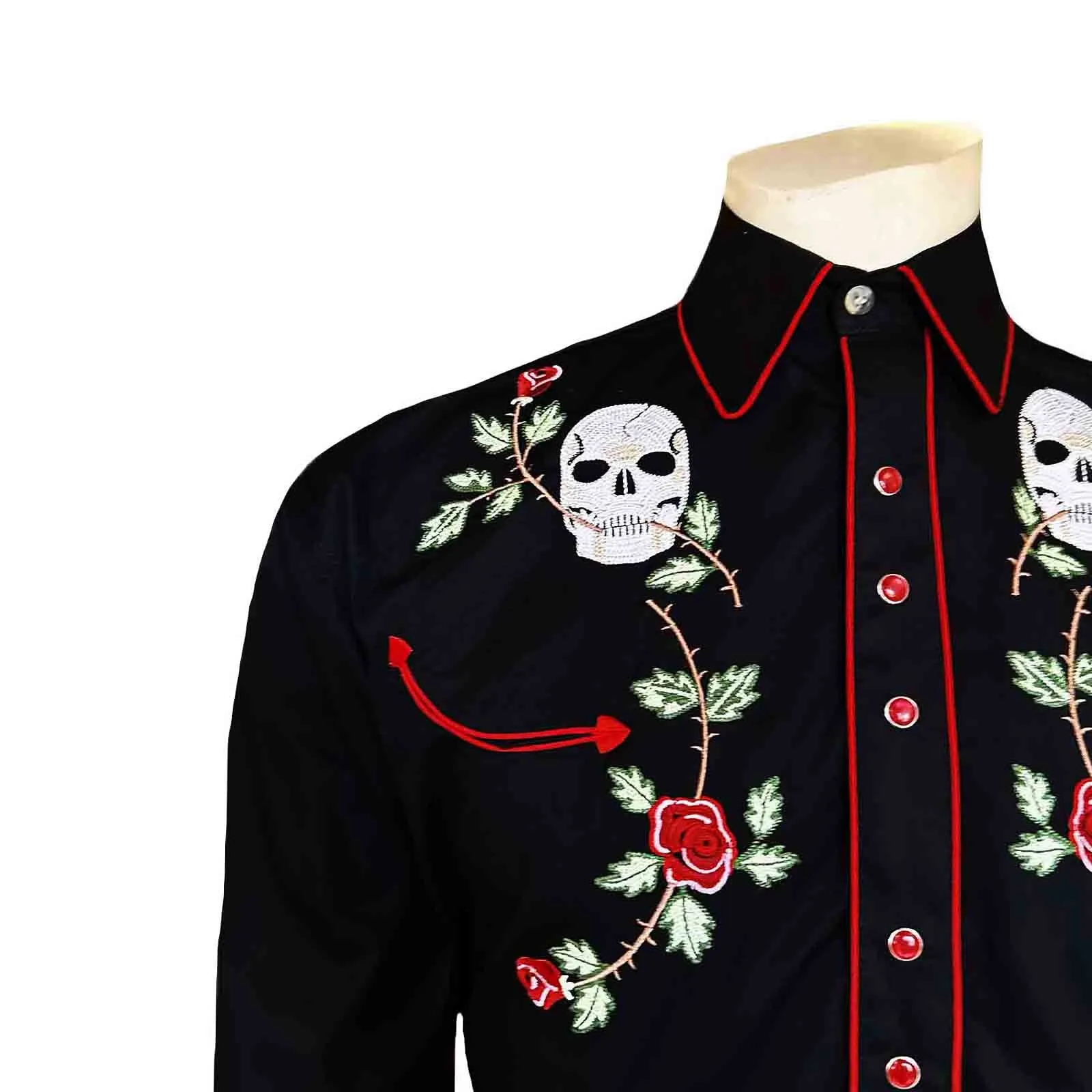Men's Vintage Western Shirt Collection: Rockmount Skulls & Roses