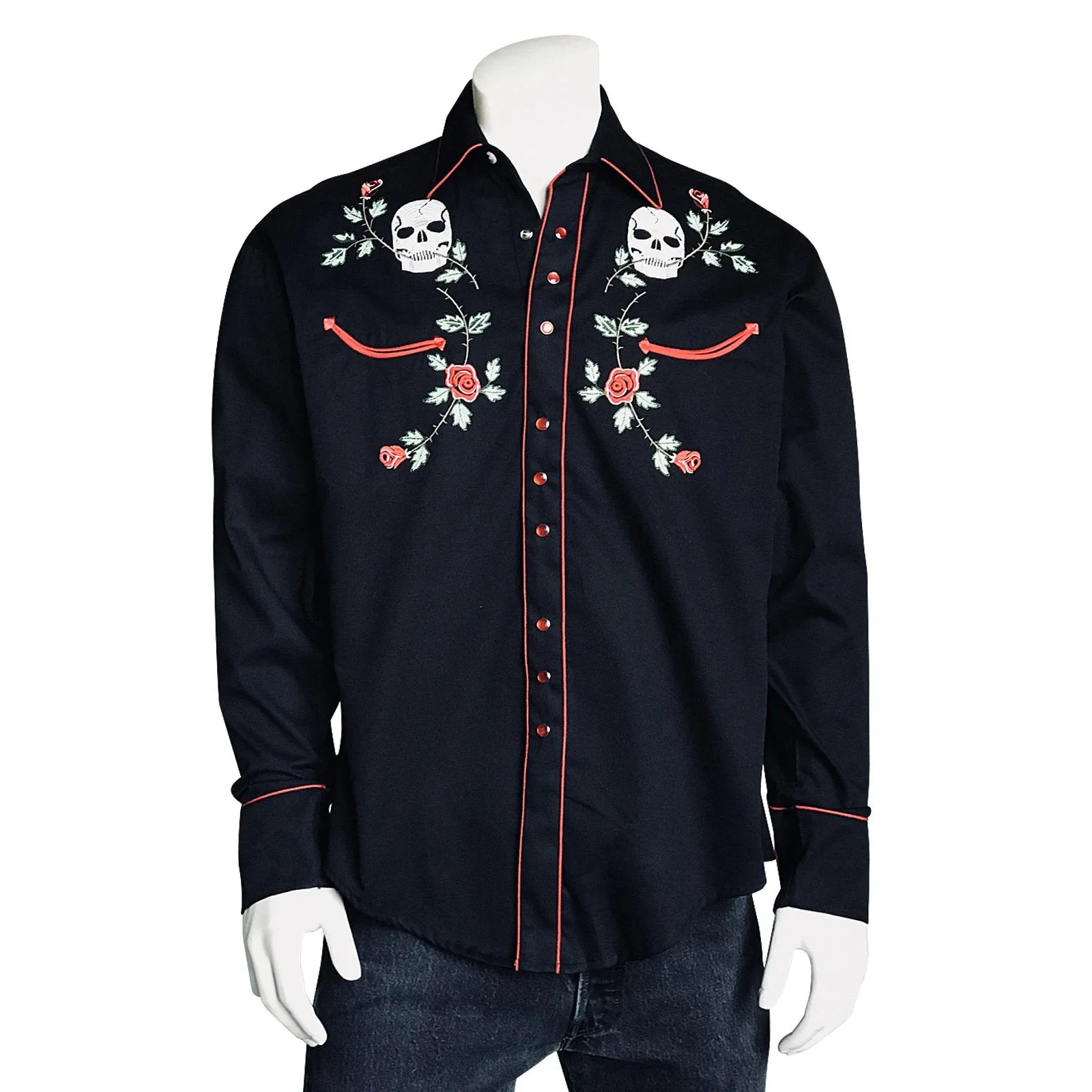 Men's Vintage Western Shirt Collection: Rockmount Skulls & Roses