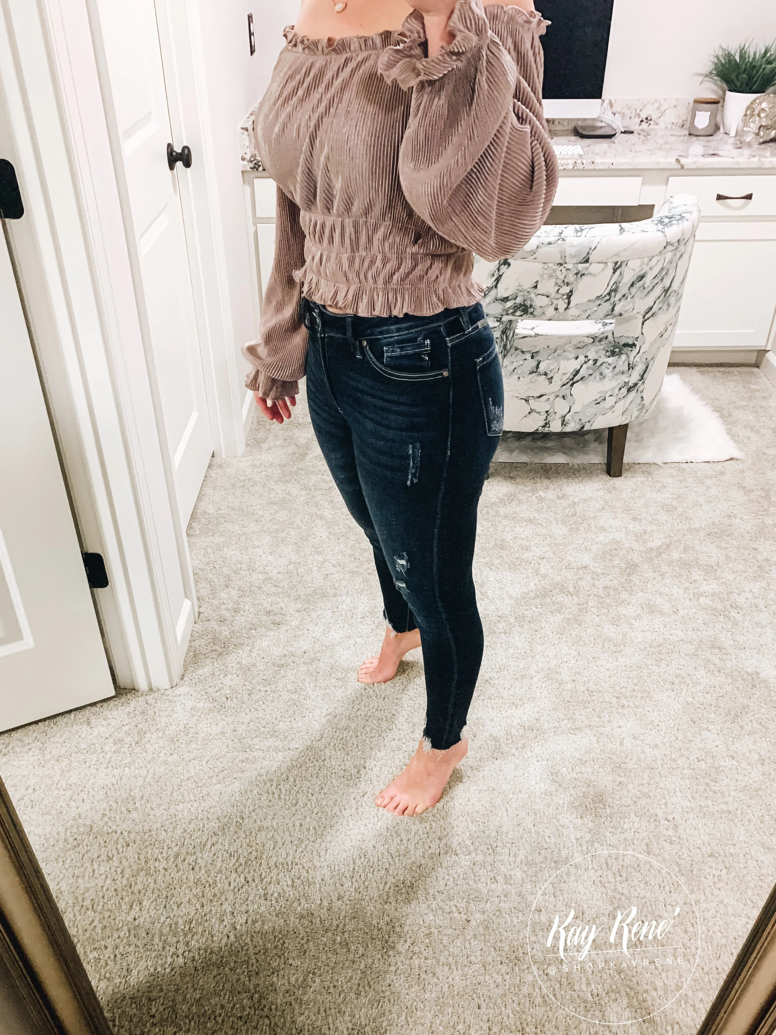 Mid Rise Denim Pant