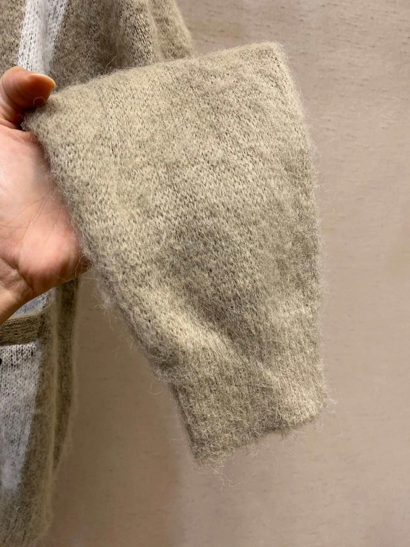 Mohair College Style Cardigan Sweater
