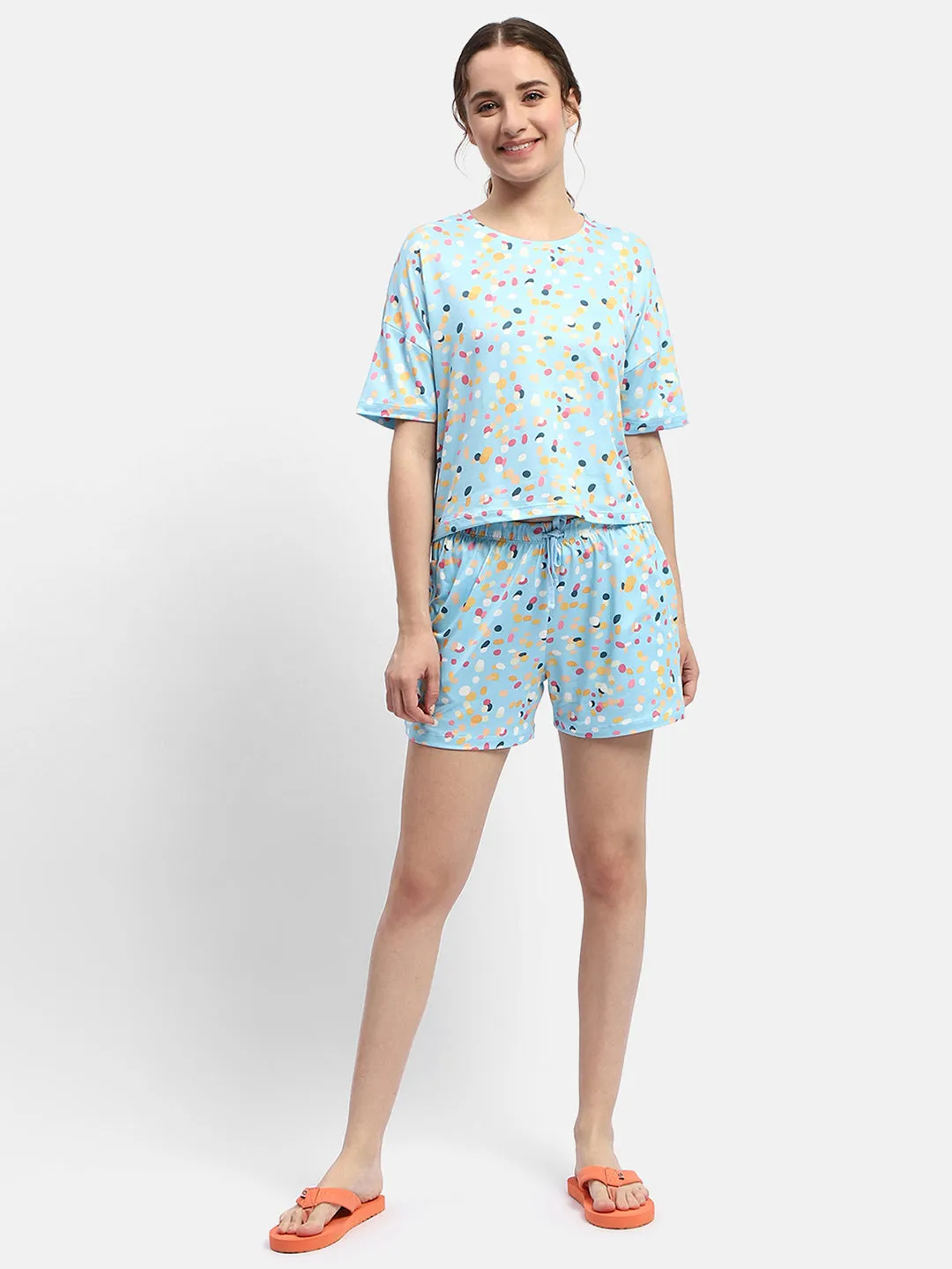mSECRET Disney Print Blue two Piece Nightsuit