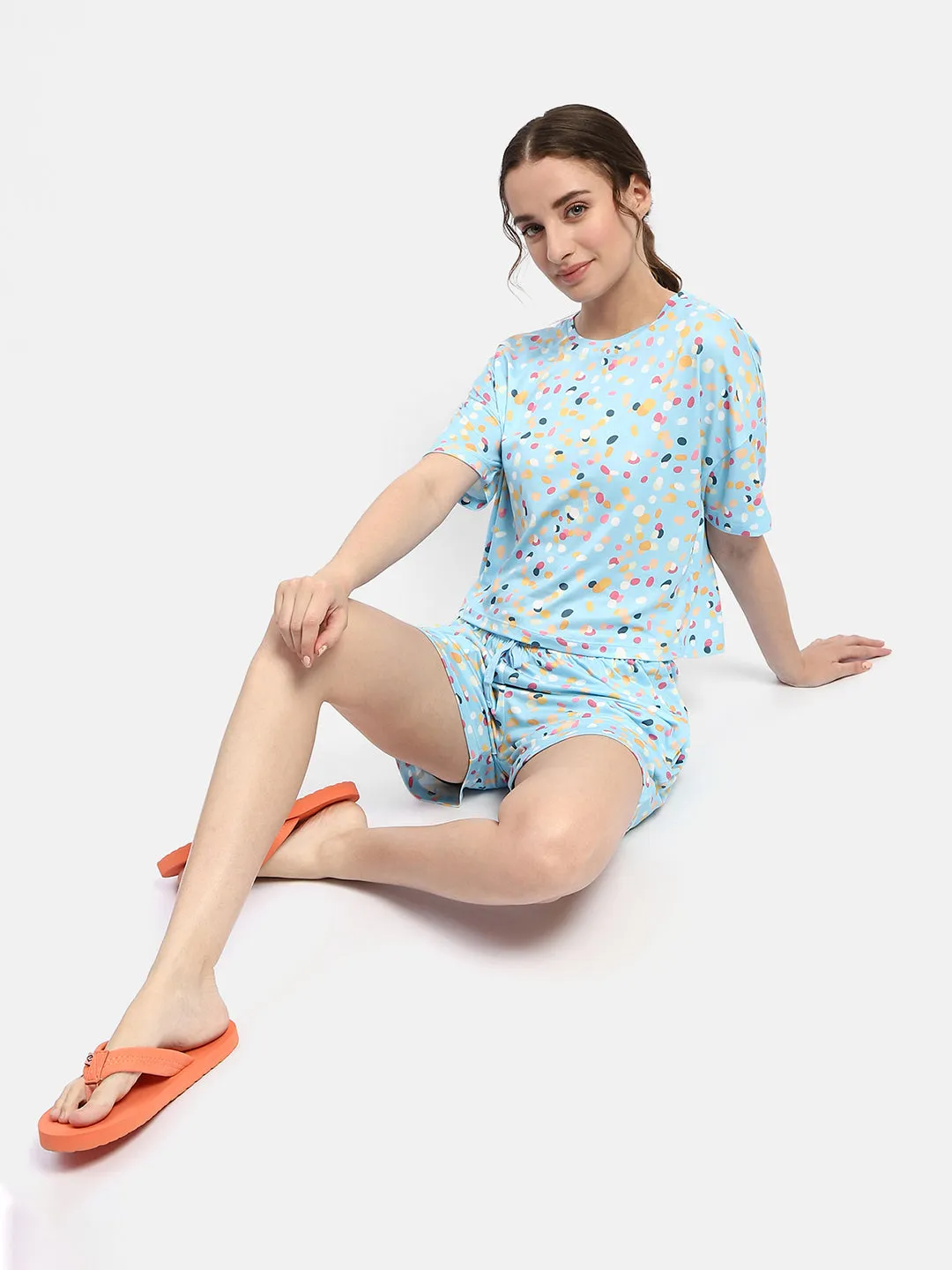 mSECRET Disney Print Blue two Piece Nightsuit