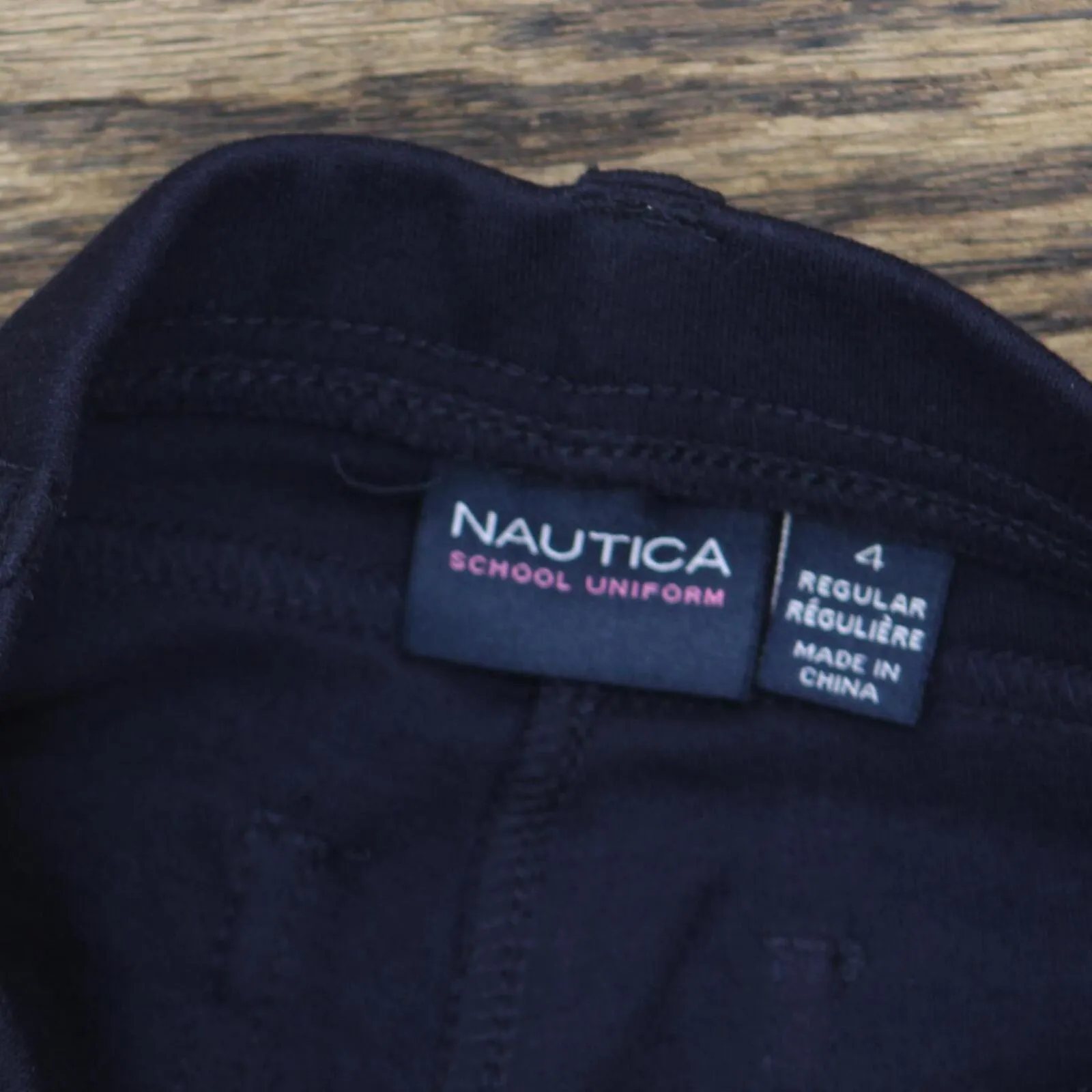 Nautica Girls Little School Uniform Interlock Skinny Leg Stretch Pants Navy 4