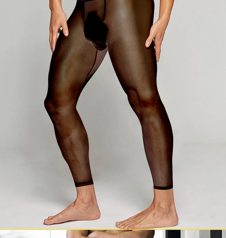🔥New Hot Selling❤️‍🔥Men's Sexy Ultra-thin Sports Bottom Stockings Pants