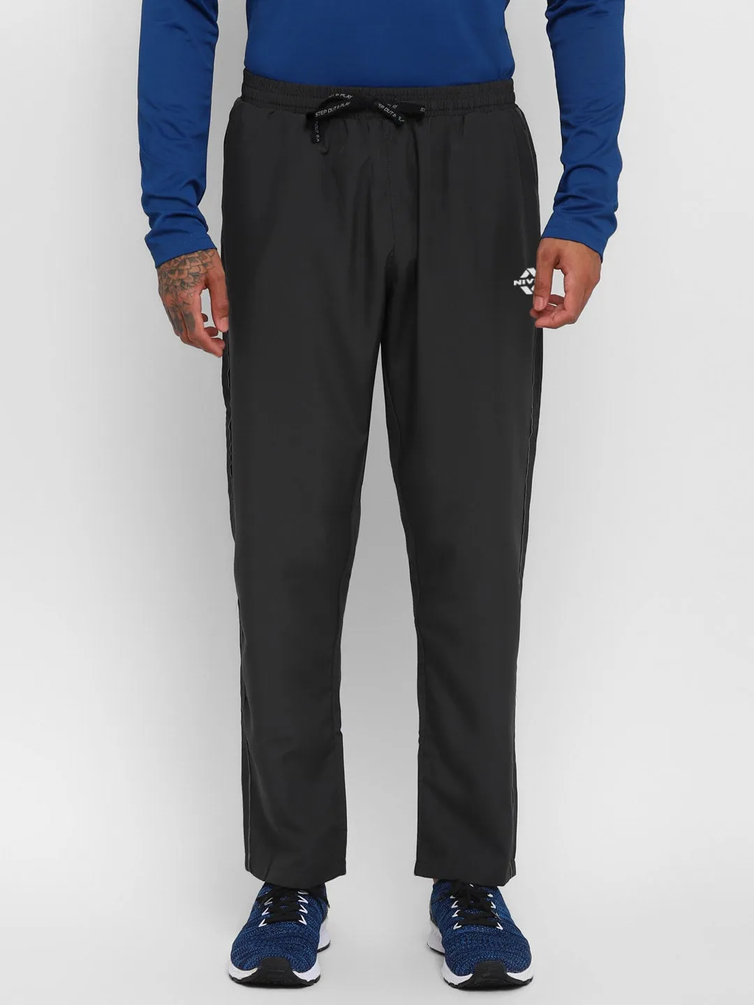 NIVIA Men Striped Pants/Running & Sports TrackpantsFor Men-Grey(S)