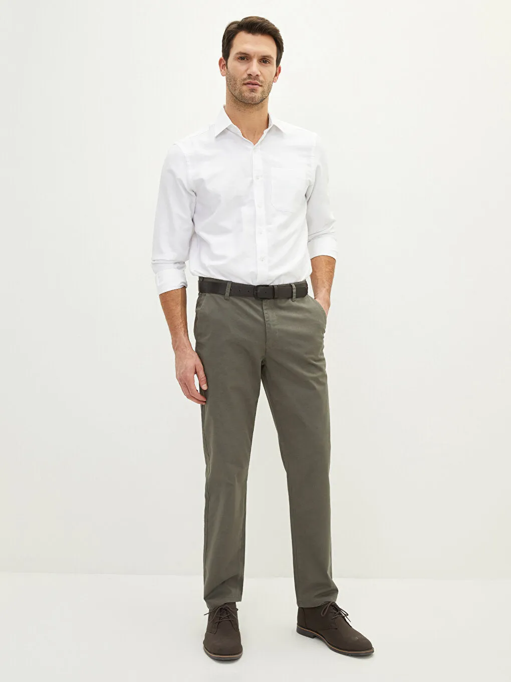 Normal Fit Gabardine Men's Chino Trousers