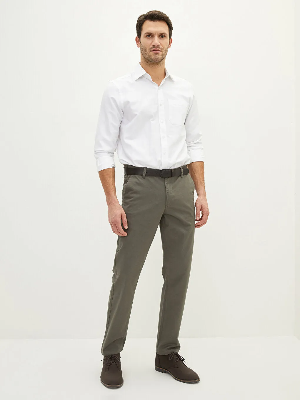 Normal Fit Gabardine Men's Chino Trousers