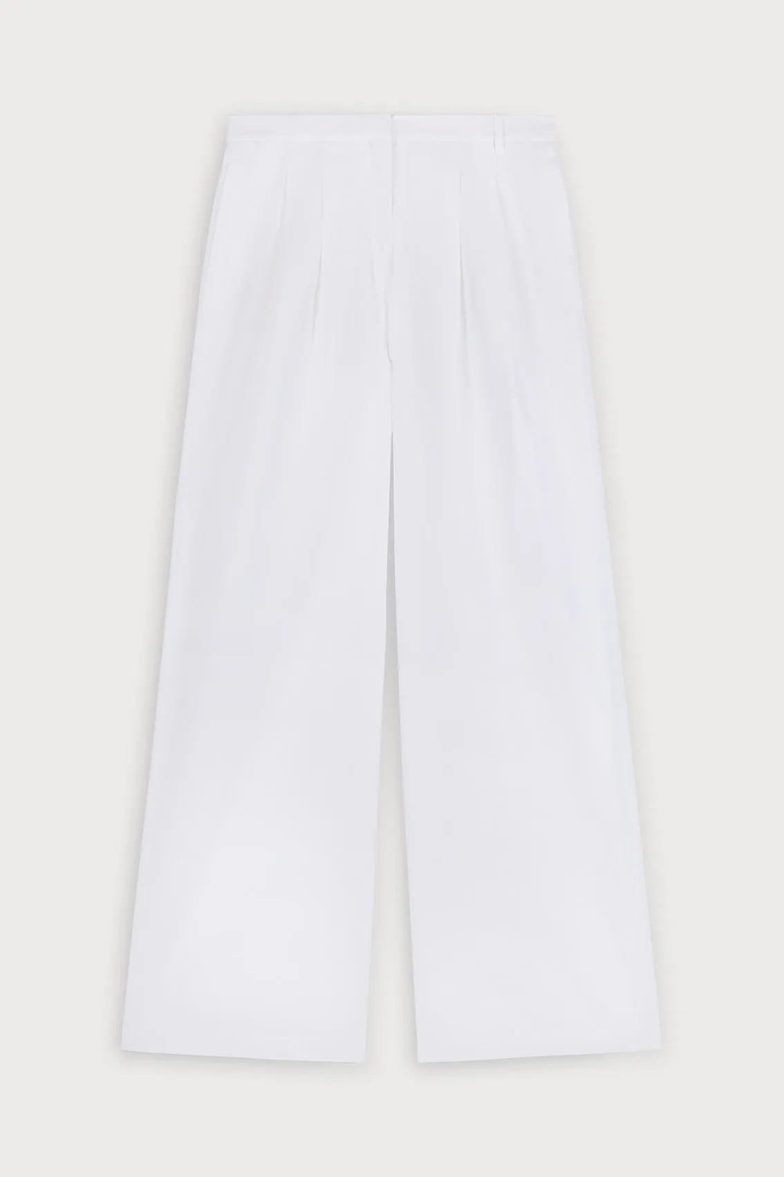 OPTIC WHITE WIDE LONG TROUSERS