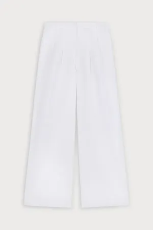 OPTIC WHITE WIDE LONG TROUSERS