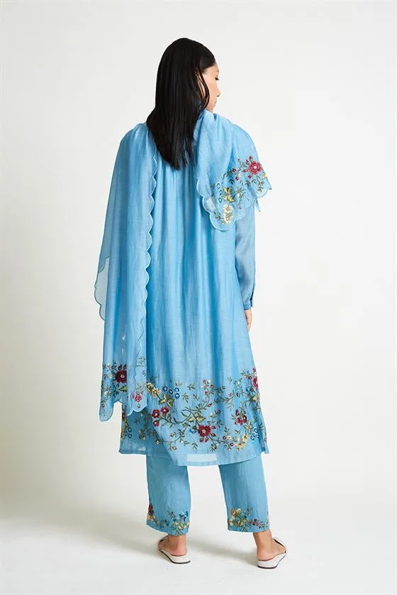 Payal Pratap   -   Rock Garden Liriope Embroidered Kurta Pant Set (2pcs)