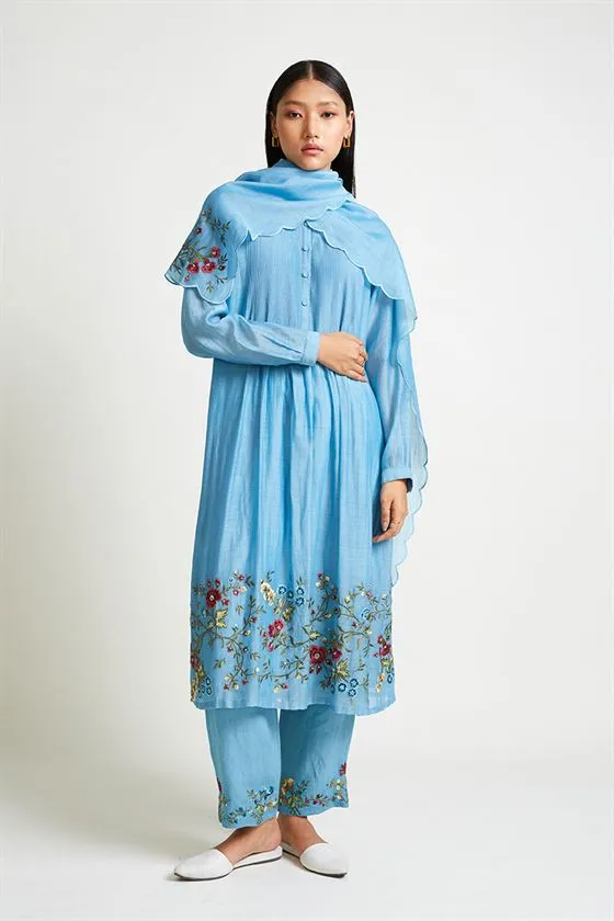 Payal Pratap   -   Rock Garden Liriope Embroidered Kurta Pant Set (2pcs)