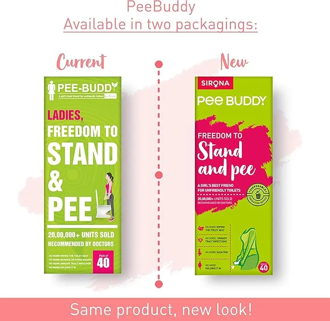PeeBuddy 40 Funnels Portable Female Urination Device | Disposable Female Urinal Funnel | Travel, Camping, Hiking and Outdoor Activities | Discreet and Compact Stand and Pee Funnel for Women, Girls