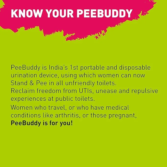 PeeBuddy 40 Funnels Portable Female Urination Device | Disposable Female Urinal Funnel | Travel, Camping, Hiking and Outdoor Activities | Discreet and Compact Stand and Pee Funnel for Women, Girls