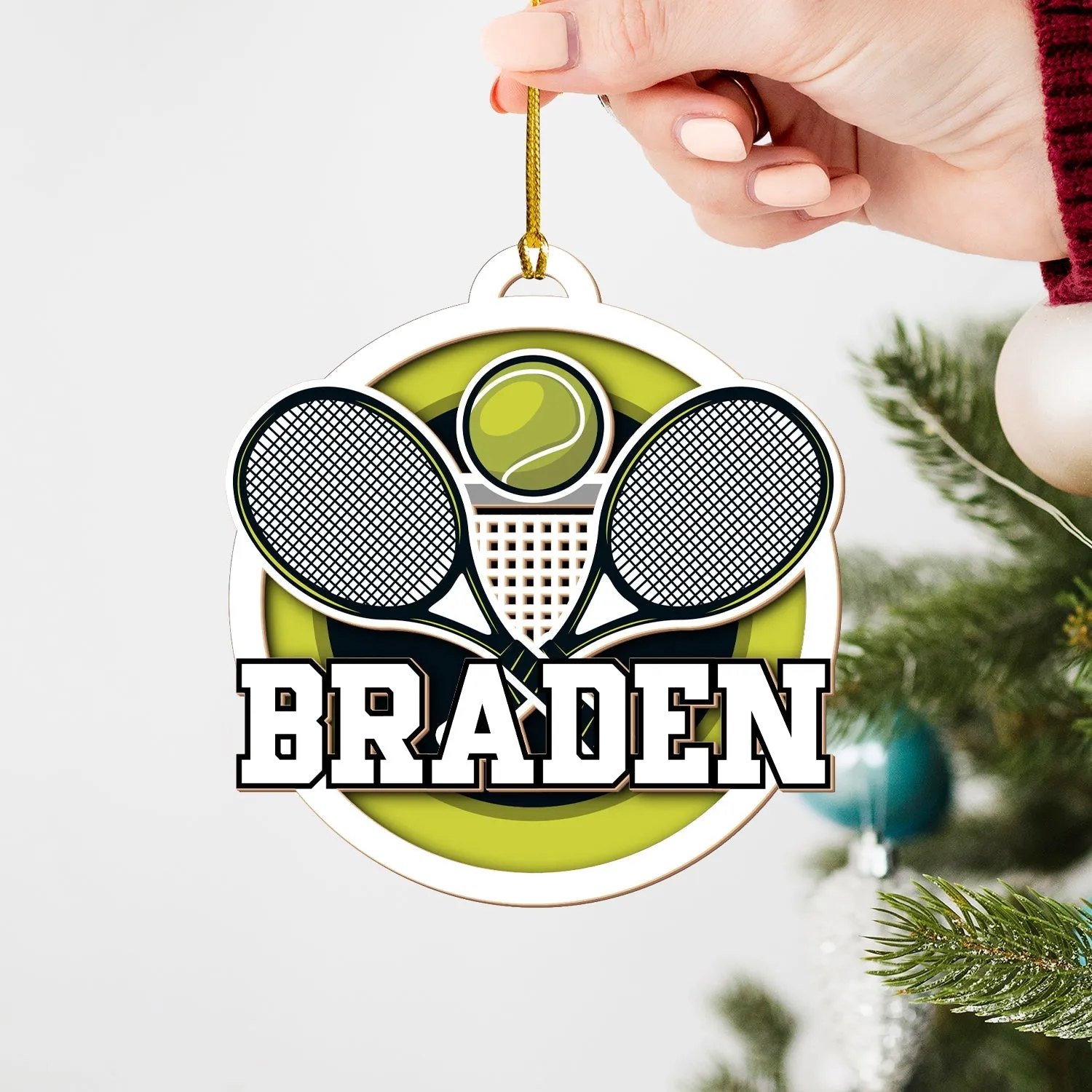 Personalized Sports Wood Ornament