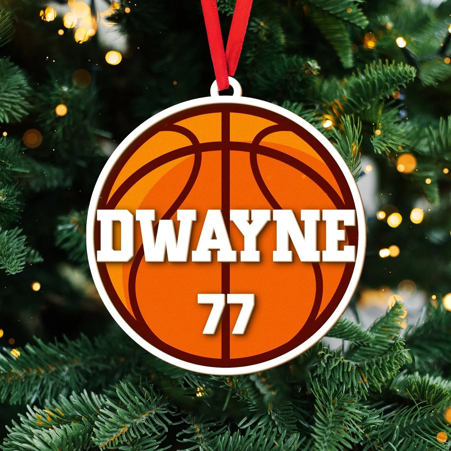 Personalized Sports Wood Ornament