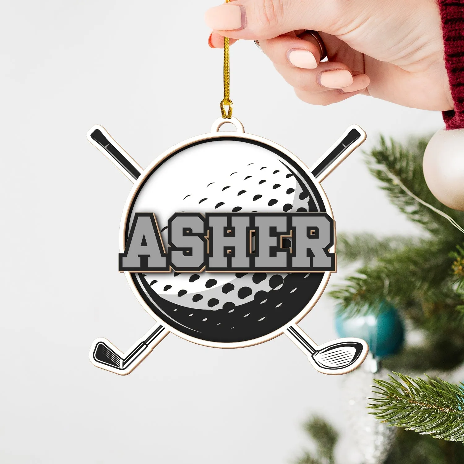 Personalized Sports Wood Ornament