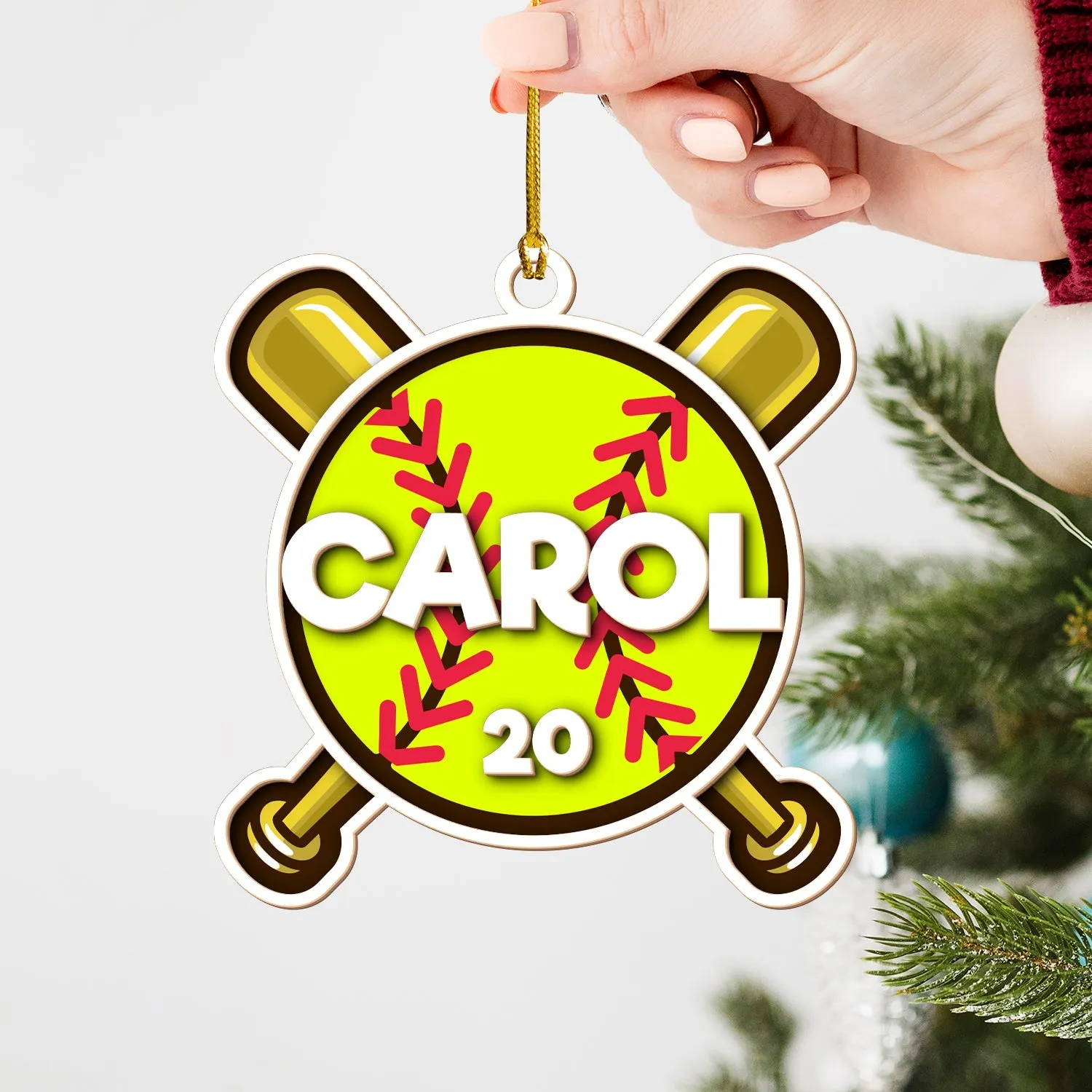 Personalized Sports Wood Ornament