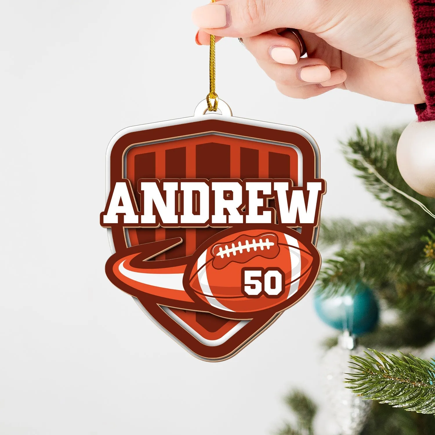 Personalized Sports Wood Ornament