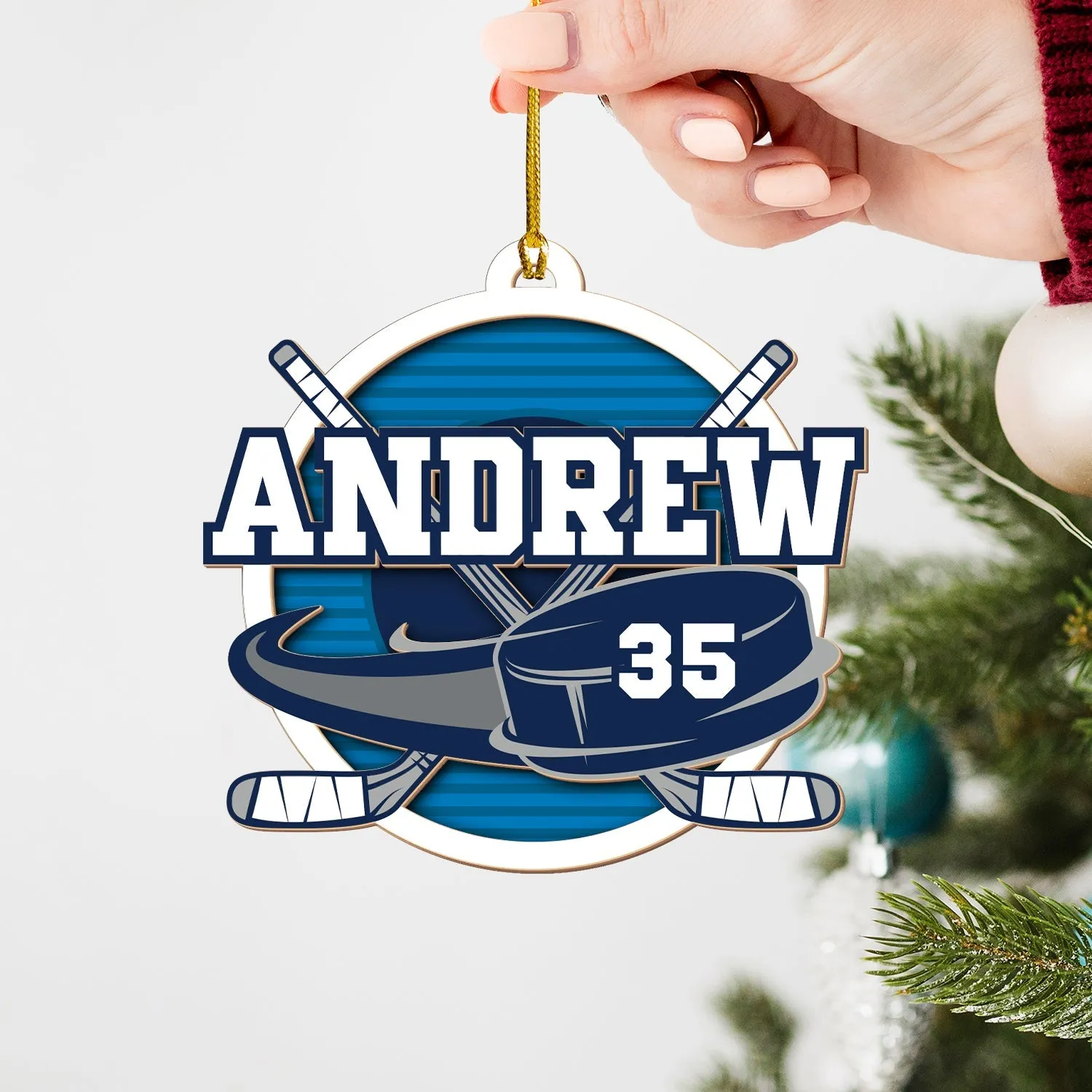 Personalized Sports Wood Ornament