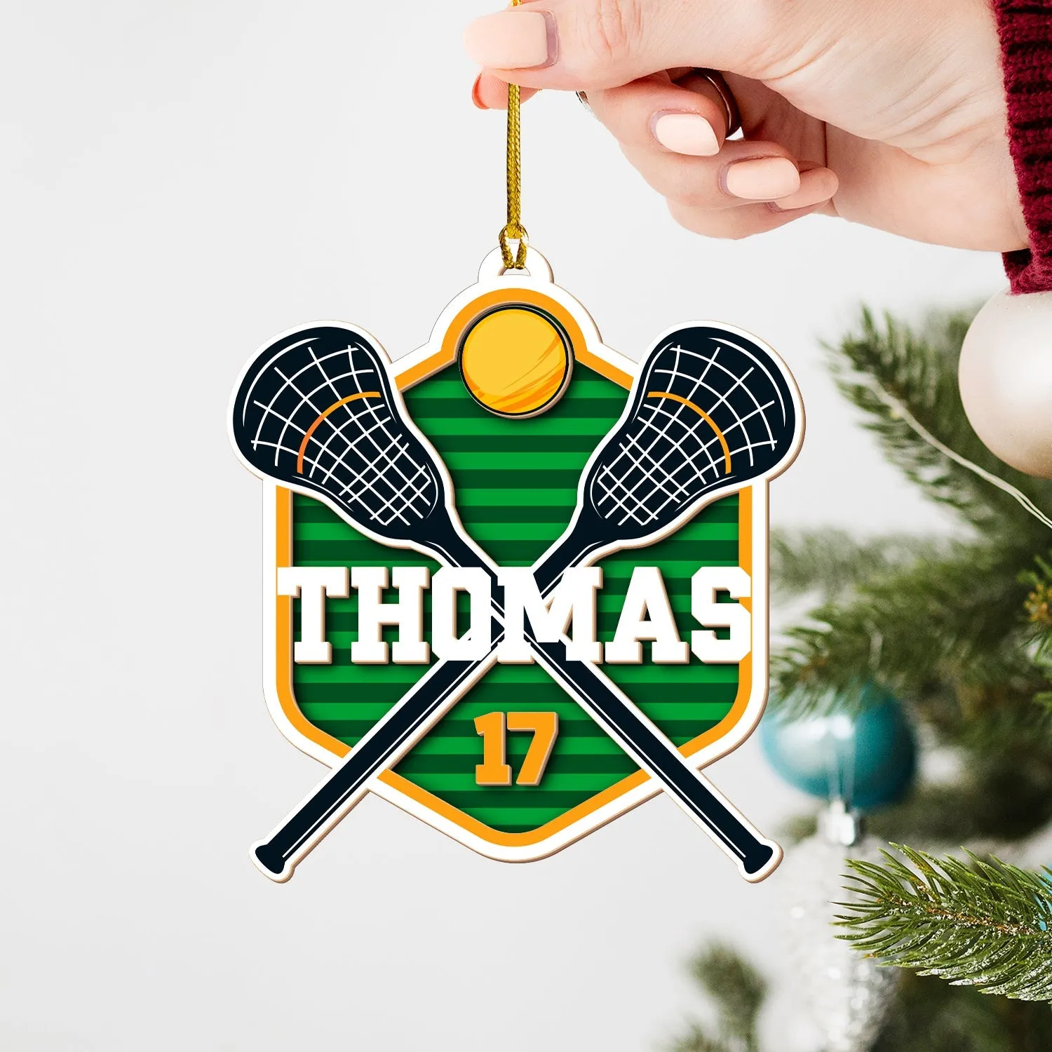 Personalized Sports Wood Ornament