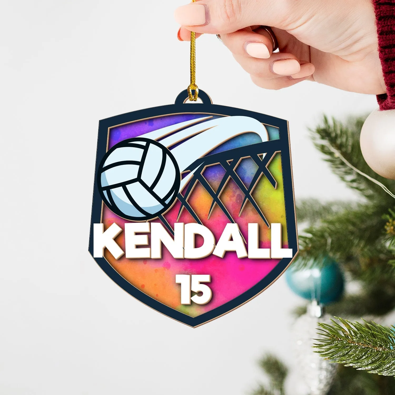Personalized Sports Wood Ornament