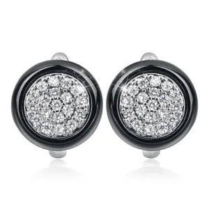 Pink Ceramic Gold Stud Earrings For Women Jewelry