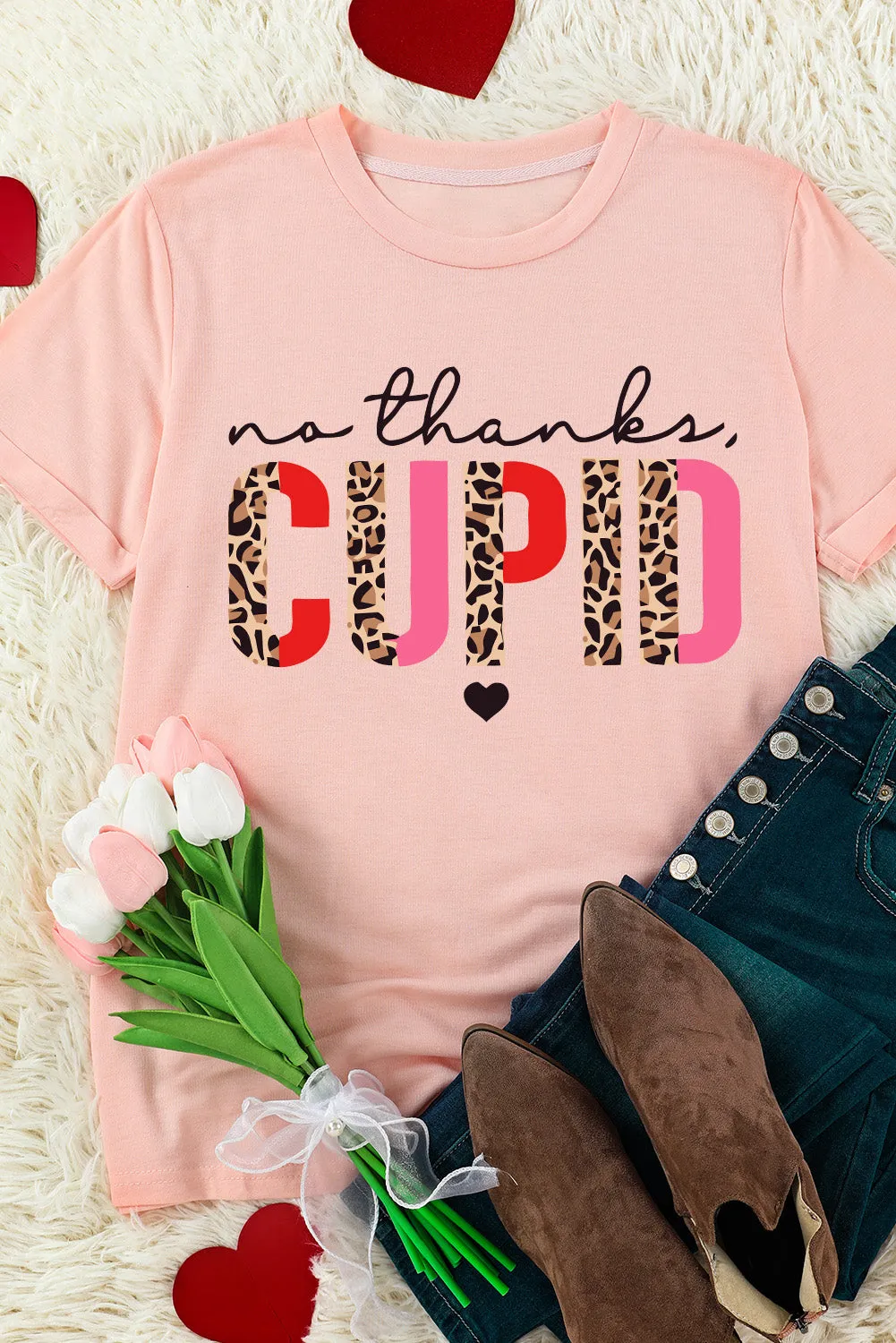 Pink No Thanks Cupid: The Perfect Anti-Valentine's Day Tee