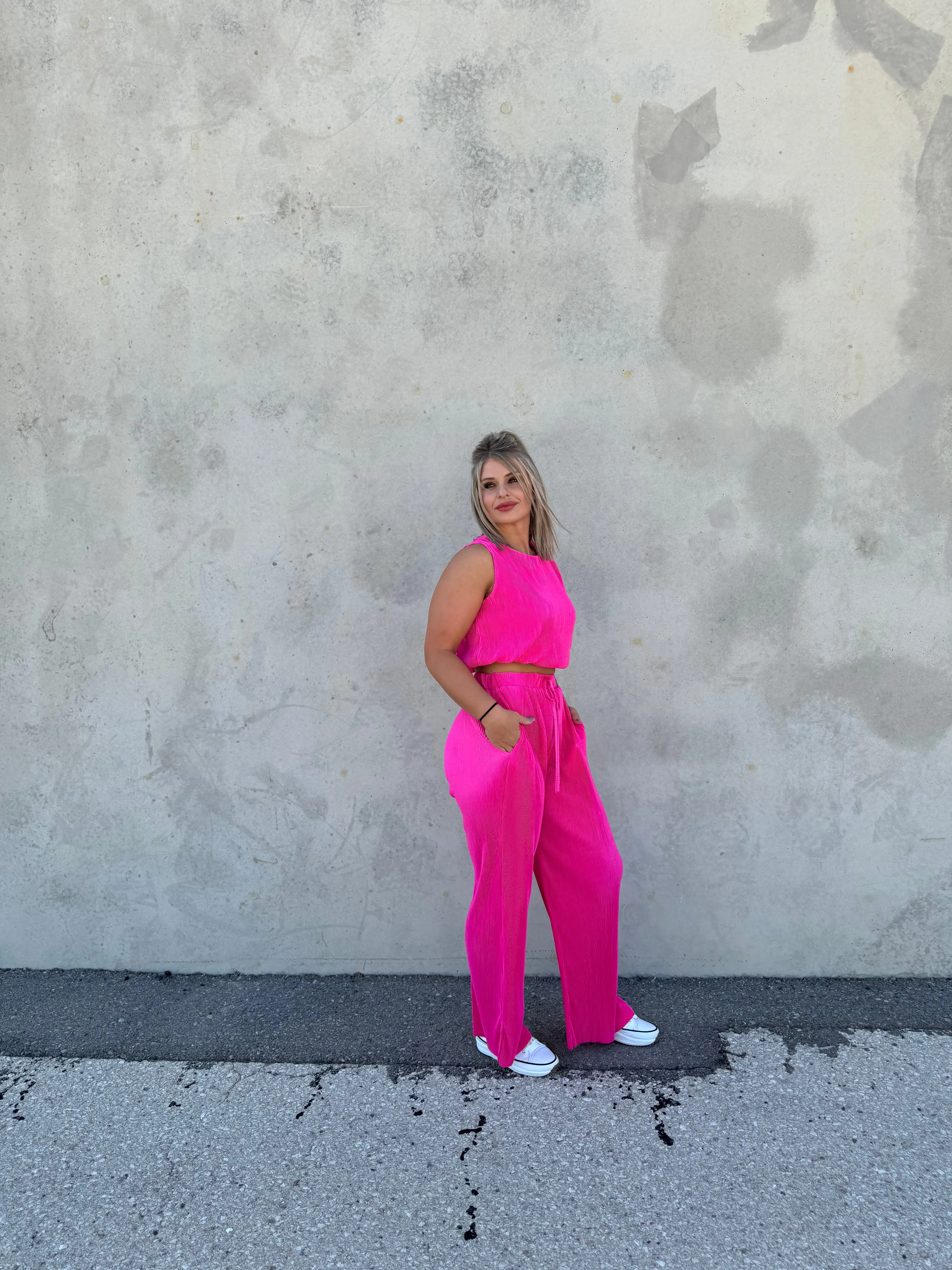 Pleated Pants Set