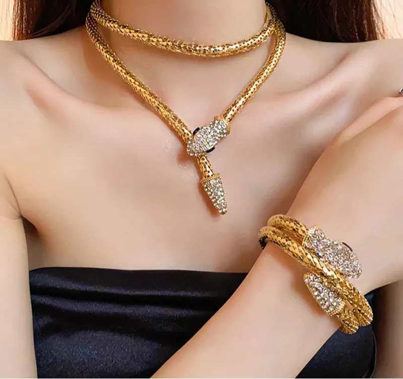 Popcorn Chain Snake Necklace Bangle