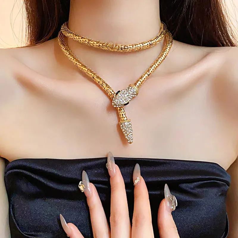 Popcorn Chain Snake Necklace Bangle