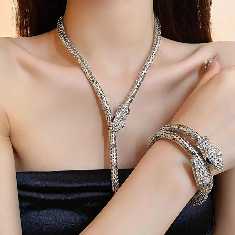 Popcorn Chain Snake Necklace Bangle