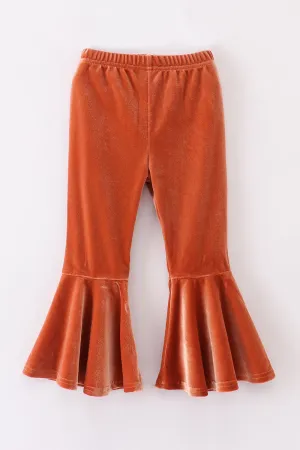 Premium Caramel Velvet Bell Pants