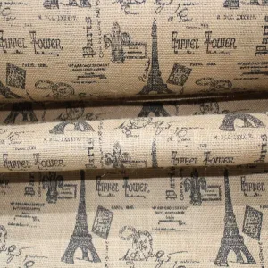 Printed Hexian Eifeel Tower Black 150cm