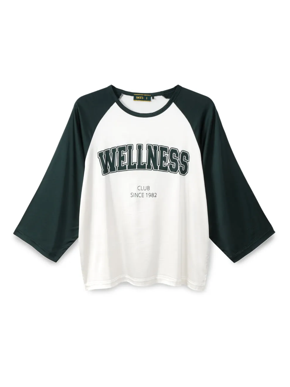 Printed raglan satin shirt