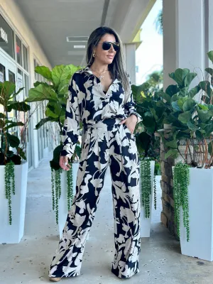 "Bria" Long Sleeve Shirt And Pants Set