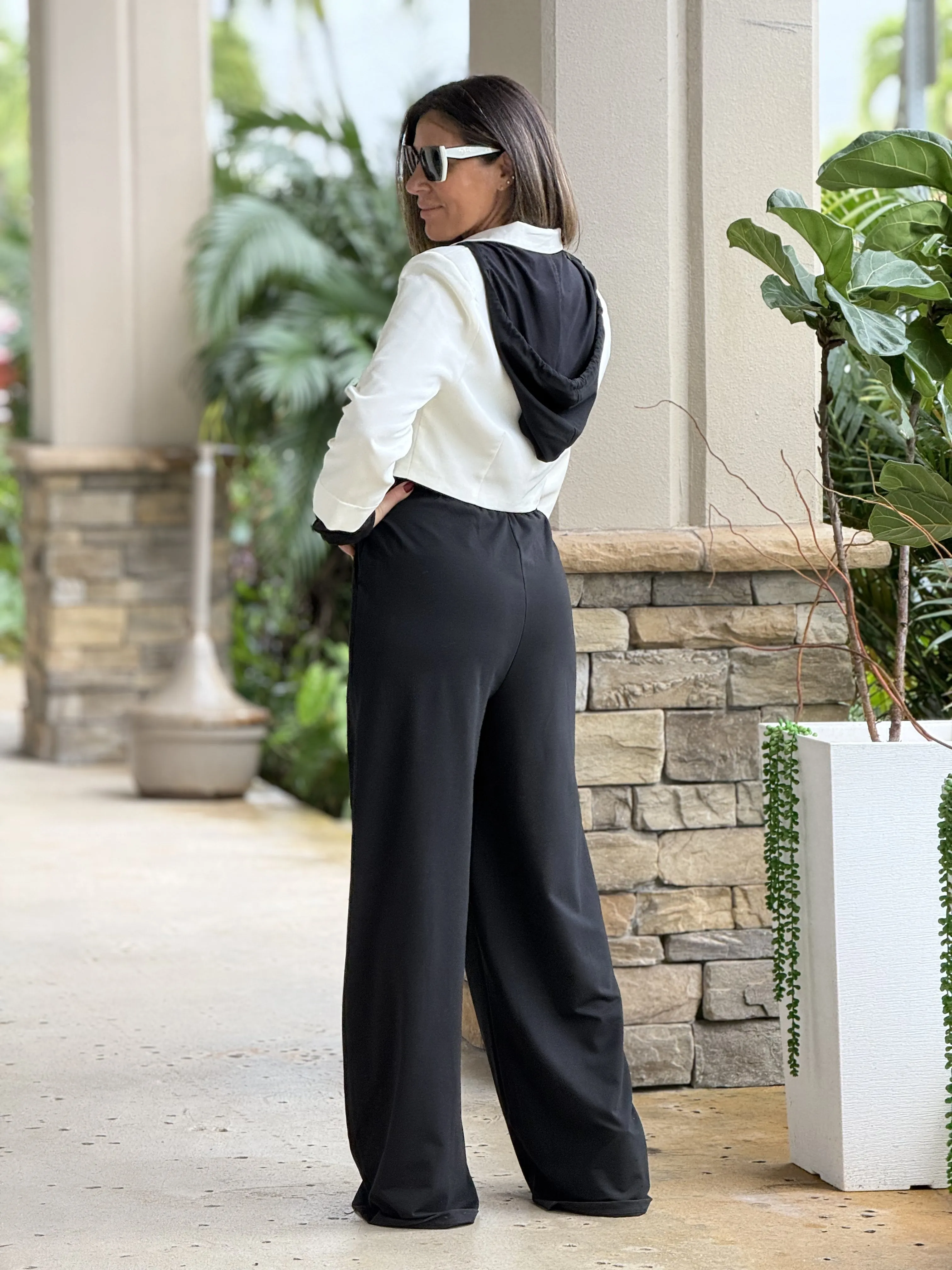 "Tammy" Crop Blazer And High Waisted Pants Set