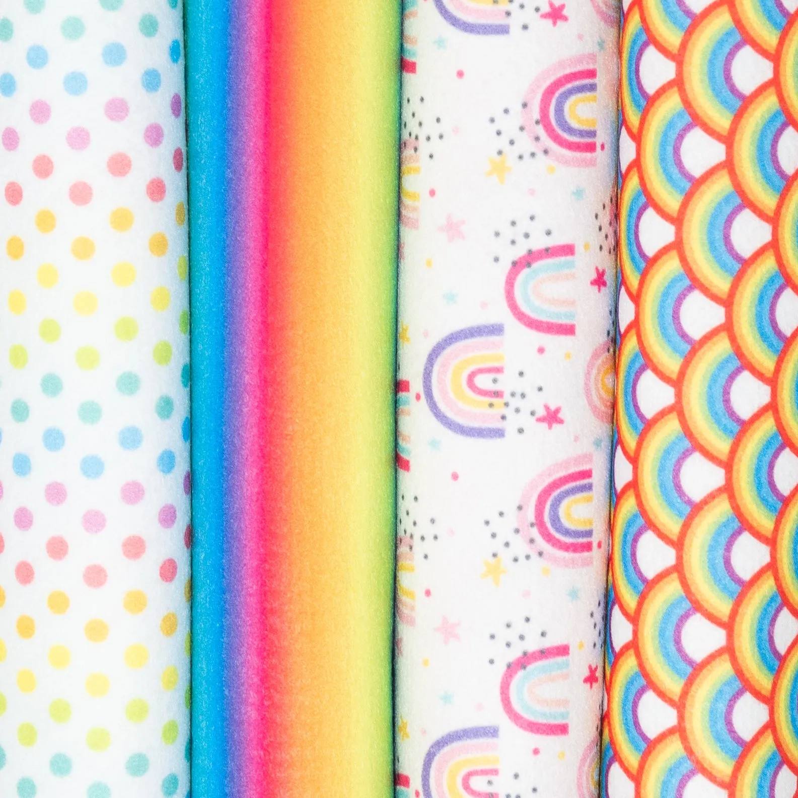 Rainbow Printed Felt Collection/ Sheets