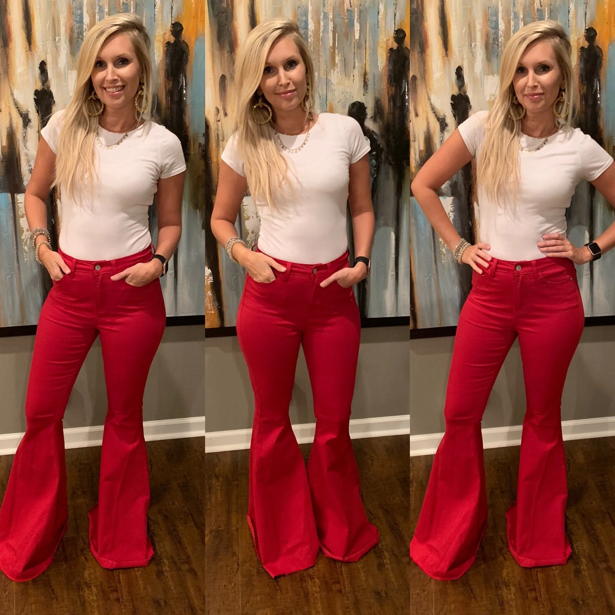 Red Bell Bottoms