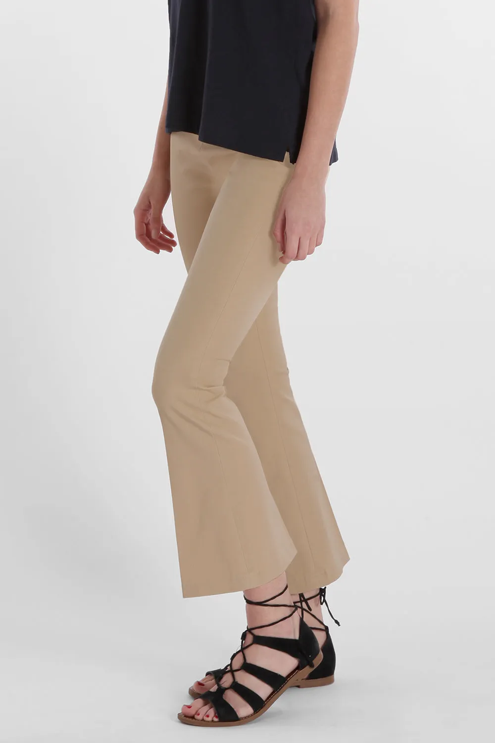 Regan Crop Flare - Blossom Twill: FINAL SALE