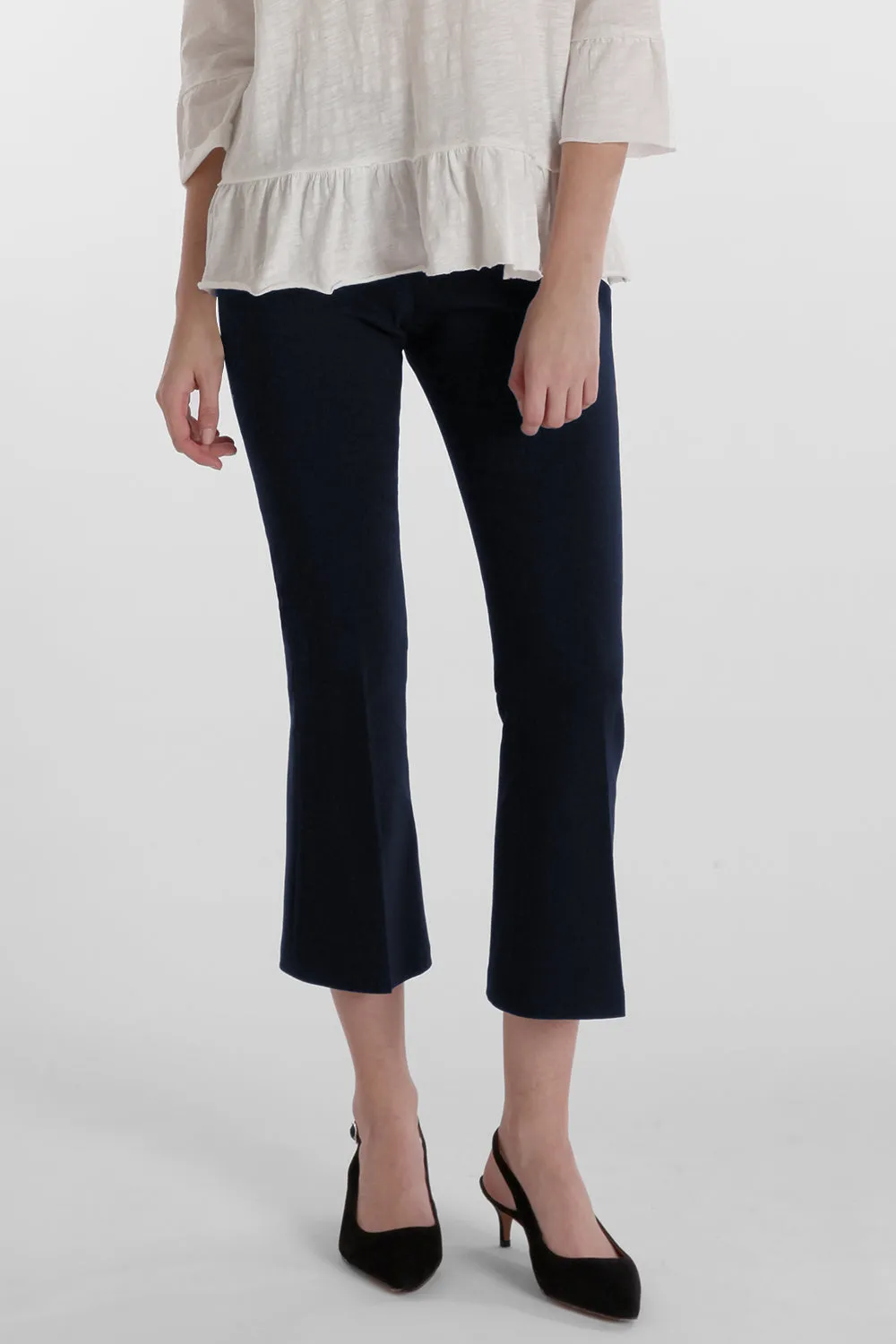 Regan Crop Flare - Blossom Twill: FINAL SALE